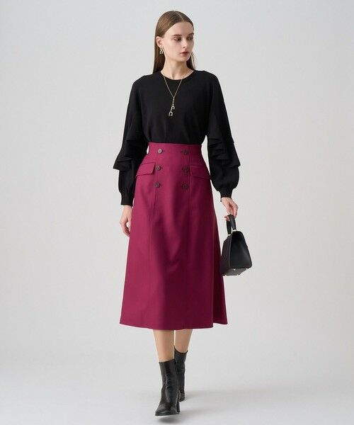 ANAYI / アナイ ミニ・ひざ丈スカート | ブライトツイルAラインスカート | 詳細13