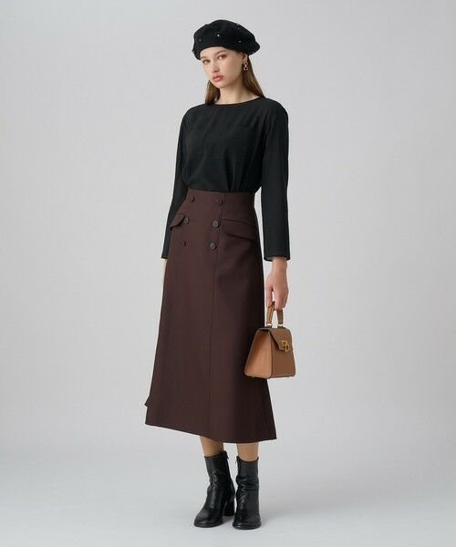 ANAYI / アナイ ミニ・ひざ丈スカート | ブライトツイルAラインスカート | 詳細25