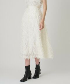 ANAYI / アナイ ミニ・ひざ丈スカート | 【セットアップ対応商品】フェザーカットジャガードフレア スカート