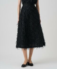 ANAYI / アナイ ミニ・ひざ丈スカート | 【セットアップ対応商品】フェザーカットジャガードフレア スカート