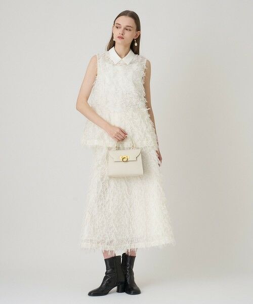 ANAYI / アナイ ミニ・ひざ丈スカート | 【セットアップ対応商品】フェザーカットジャガードフレア スカート | 詳細3