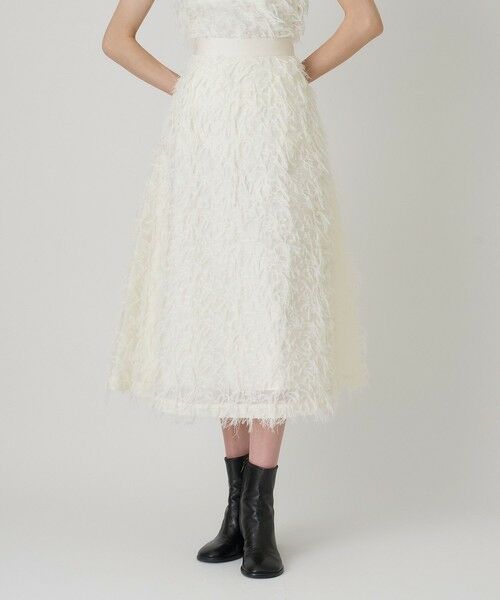 ANAYI / アナイ ミニ・ひざ丈スカート | 【セットアップ対応商品】フェザーカットジャガードフレア スカート | 詳細1