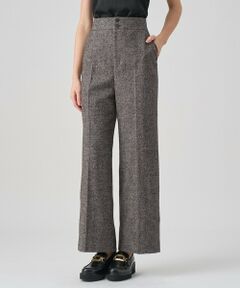 【セットアップ対応商品】ウールシルクツイードワイドパンツ