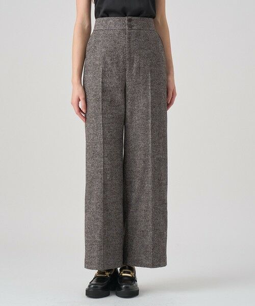 ANAYI / アナイ その他パンツ | 【セットアップ対応商品】ウールシルクツイードワイドパンツ | 詳細1