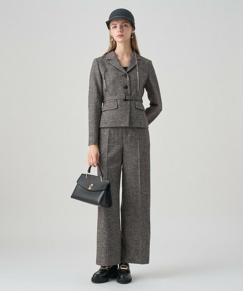 ANAYI / アナイ その他パンツ | 【セットアップ対応商品】ウールシルクツイードワイドパンツ | 詳細2