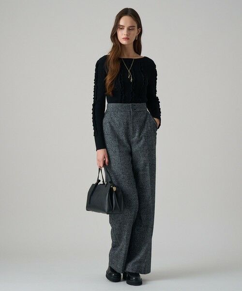 ANAYI / アナイ その他パンツ | 【セットアップ対応商品】ウールシルクツイードワイドパンツ | 詳細13