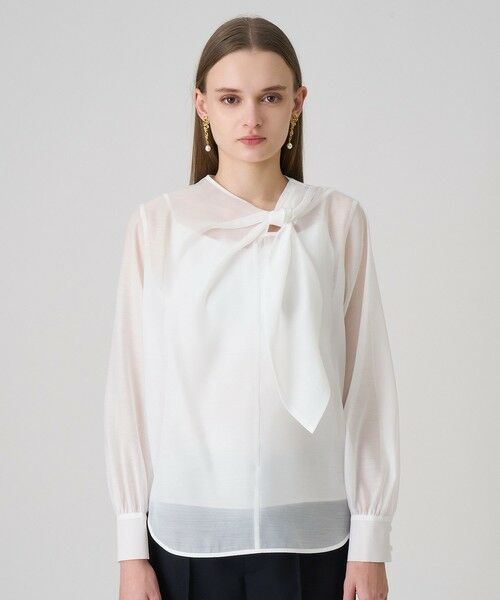 ANAYI / アナイ シャツ・ブラウス | オーガンジーツイストボウブラウス | 詳細1