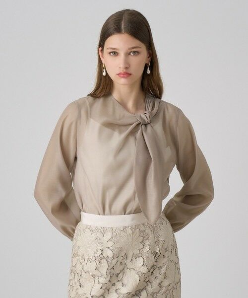 ANAYI / アナイ シャツ・ブラウス | オーガンジーツイストボウブラウス | 詳細12