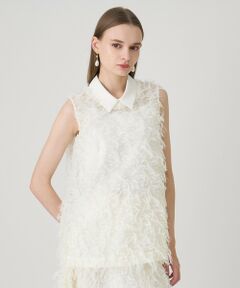 ANAYI / アナイ シャツ・ブラウス | 【セットアップ対応商品】フェザーカットジャガード ブラウス