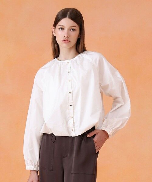 ANAYI/アナイ ブライトグログランブラウス white (01) 38