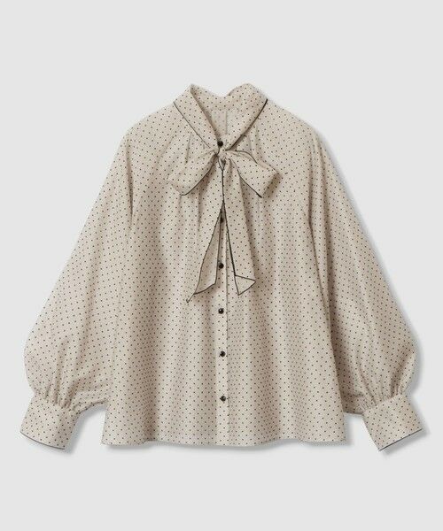 【着用2回】アリスアンドオリビア　ボウタイ♡ドット♡半袖ニットトップス 着用2回】アリスアンドオリビアボウタイ♡ドット♡半袖ニット