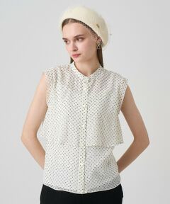 ANAYI / アナイ シャツ・ブラウス | ドットプリントシフォンノースリーブブラウス
