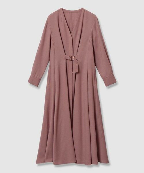 ANAYI / アナイ ロング・マキシ丈ワンピース | ウールジョーゼットフロントタック ワンピース | 詳細7