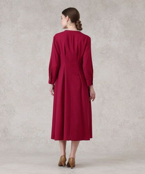 ANAYI / アナイ ロング・マキシ丈ワンピース | ウールジョーゼットフロントタック ワンピース | 詳細13
