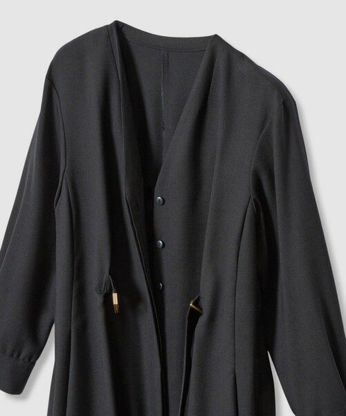 ANAYI / アナイ ロング・マキシ丈ワンピース | ウールジョーゼットフロントタック ワンピース | 詳細29