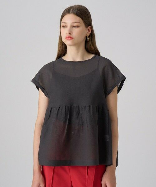 ANAYI / アナイ ニット・セーター | シアーケーププルオーバー(charcoal grey (94))