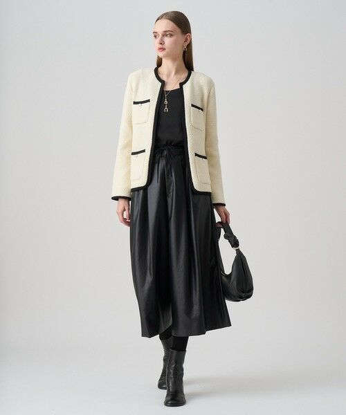ANAYI / アナイ カーディガン・ボレロ | ウールブークレポケットロング カーディガン | 詳細6