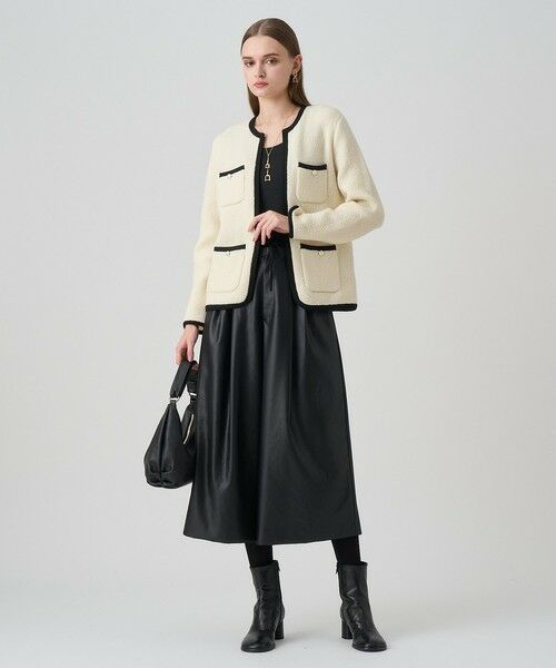 ANAYI / アナイ カーディガン・ボレロ | ウールブークレポケットロング カーディガン | 詳細7