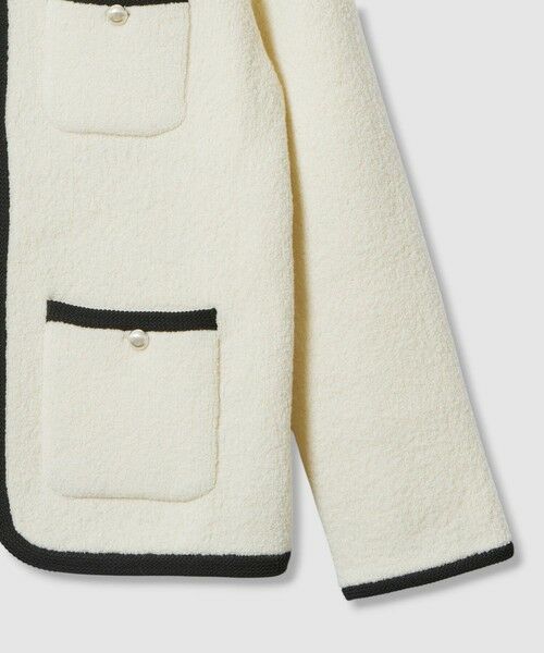 ANAYI / アナイ カーディガン・ボレロ | ウールブークレポケットロング カーディガン | 詳細14