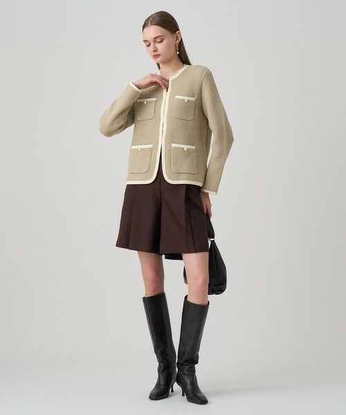 ANAYI / アナイ カーディガン・ボレロ | ウールブークレポケットロング カーディガン | 詳細17