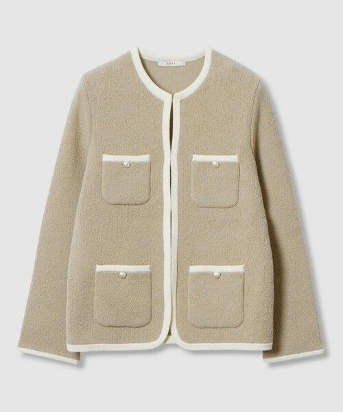 ANAYI / アナイ カーディガン・ボレロ | ウールブークレポケットロング カーディガン | 詳細21