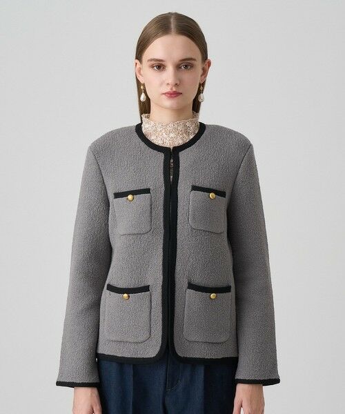 ANAYI / アナイ カーディガン・ボレロ | ウールブークレポケットロング カーディガン | 詳細23