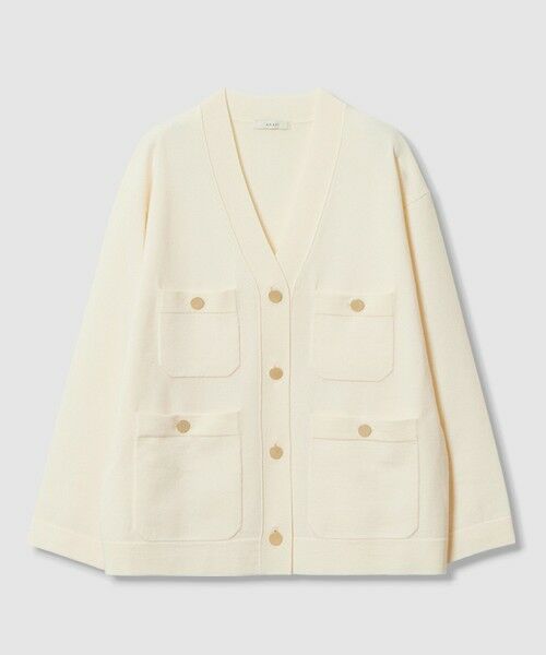 エキストラファインメリノボクシー ジャケット カーディガン