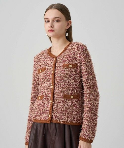 ANAYI / アナイ カーディガン・ボレロ | メランジュツイード カーディガン(camel (84))