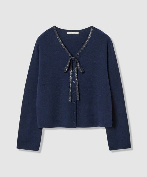 ステップビジューVネックカーディガン （カーディガン・ボレロ