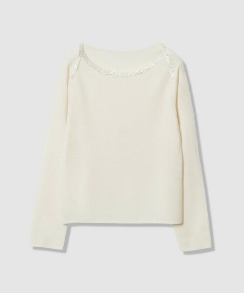 ANAYI / アナイ ニット・セーター | ステップビジューボートネック プルオーバー | 詳細4