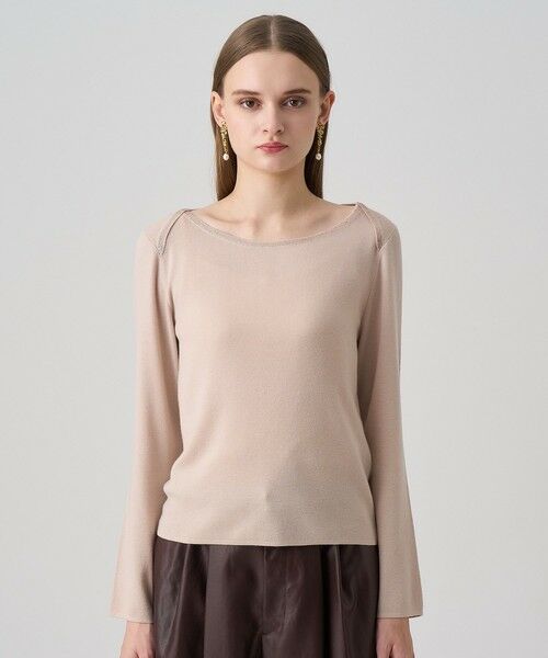 ANAYI / アナイ ニット・セーター | ステップビジューボートネック プルオーバー | 詳細8