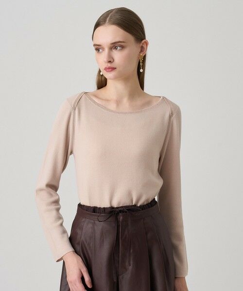 ANAYI / アナイ ニット・セーター | ステップビジューボートネック プルオーバー | 詳細11