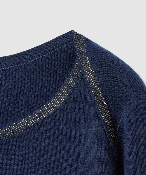 ANAYI / アナイ ニット・セーター | ステップビジューボートネック プルオーバー | 詳細22