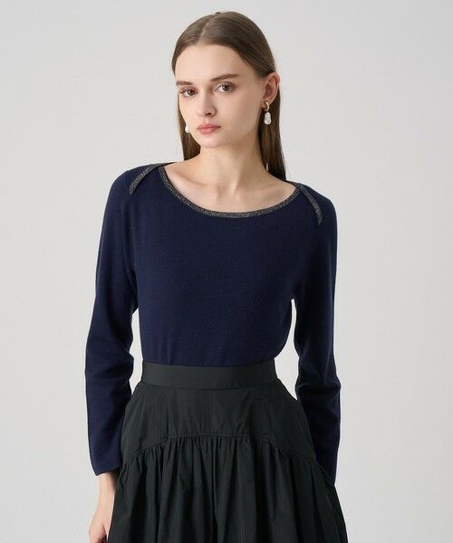 ANAYI / アナイ ニット・セーター | ステップビジューボートネック プルオーバー | 詳細17