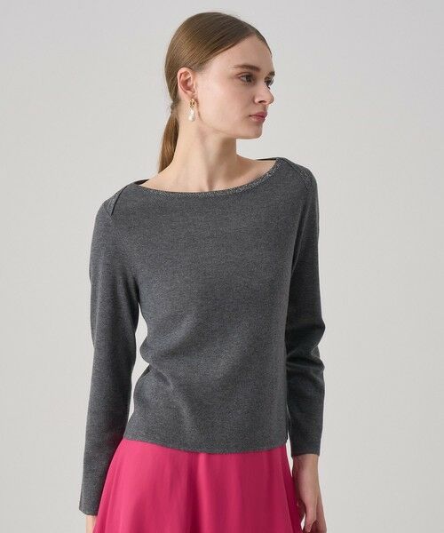 ANAYI / アナイ ニット・セーター | ステップビジューボートネック プルオーバー | 詳細24