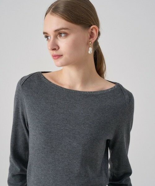 ANAYI / アナイ ニット・セーター | ステップビジューボートネック プルオーバー | 詳細25