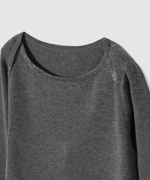 ANAYI / アナイ ニット・セーター | ステップビジューボートネック プルオーバー | 詳細30