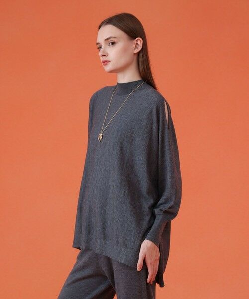 ANAYI / アナイ ニット・セーター | 【セットアップ対応商品】メリノウールオーバーサイズ プルオーバー(charcoal grey (94))