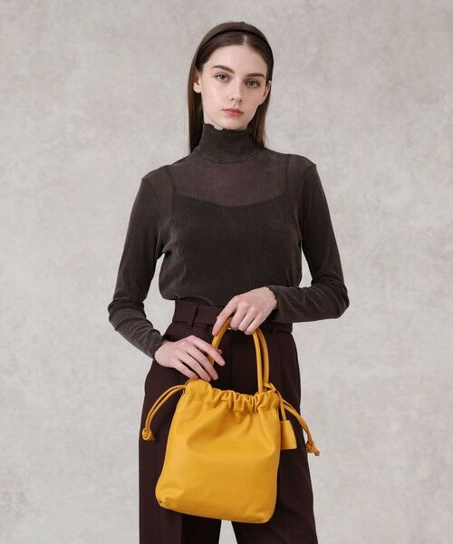 ANAYI / アナイ ショルダーバッグ | ◇ドローストリング2WAYショルダーバッグ(mustard (24))