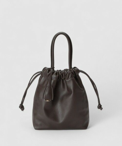 ANAYI / アナイ ショルダーバッグ | ◇ドローストリング2WAYショルダーバッグ(dark brown (82))