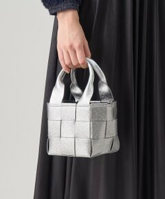 ANAYI / アナイ ハンドバッグ | ◇イントレチャートメタリックミニハンドバッグ