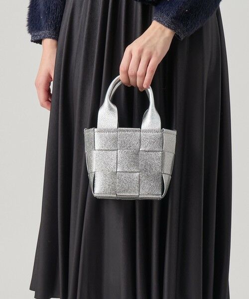 ANAYI / アナイ ハンドバッグ | ◇イントレチャートメタリックミニハンドバッグ | 詳細1