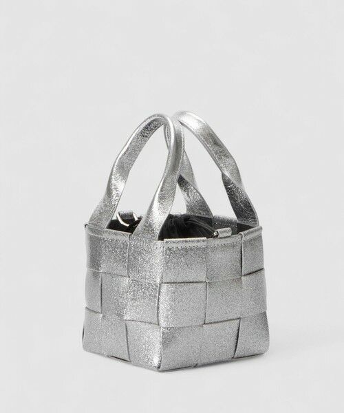 ANAYI / アナイ ハンドバッグ | ◇イントレチャートメタリックミニハンドバッグ | 詳細4