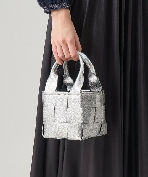 ANAYI/アナイ ◇イントレチャートメタリックミニハンドバッグ silver (90) 01
