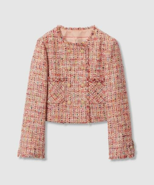 ANAYI / アナイ ノーカラージャケット | 【セットアップ対応商品】カラーミックスツイードショートジャケット | 詳細11