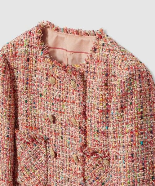 ANAYI / アナイ ノーカラージャケット | 【セットアップ対応商品】カラーミックスツイードショートジャケット | 詳細13