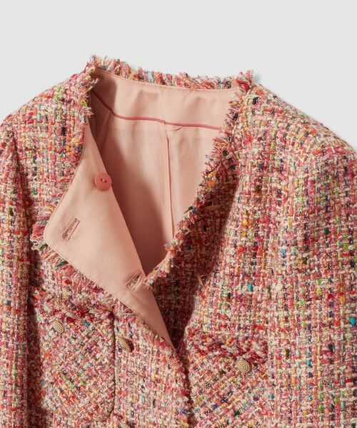 ANAYI / アナイ ノーカラージャケット | 【セットアップ対応商品】カラーミックスツイードショートジャケット | 詳細14