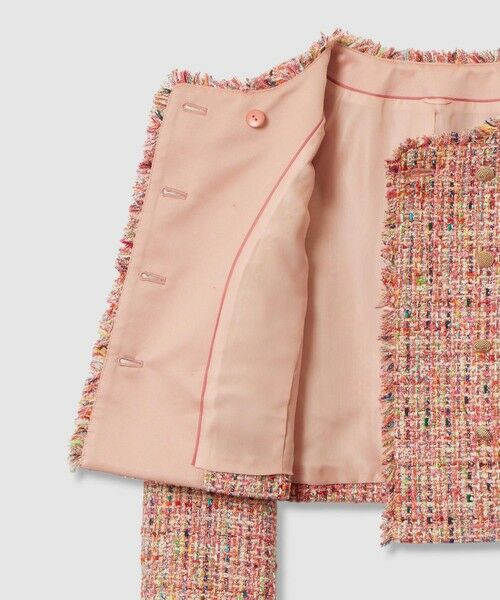 ANAYI / アナイ ノーカラージャケット | 【セットアップ対応商品】カラーミックスツイードショートジャケット | 詳細19