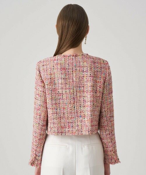 ANAYI / アナイ ノーカラージャケット | 【セットアップ対応商品】カラーミックスツイードショートジャケット | 詳細3