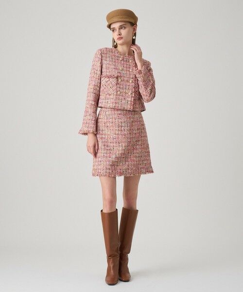 ANAYI / アナイ ノーカラージャケット | 【セットアップ対応商品】カラーミックスツイードショートジャケット | 詳細7